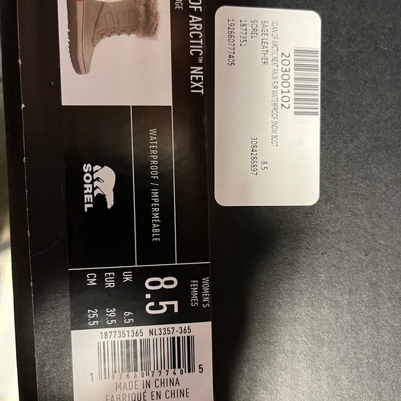 Like NEW SOREL Joan Of Arctic Next Faux Fur Waterproof Snow Boot In Sage - Picture 1 of 9